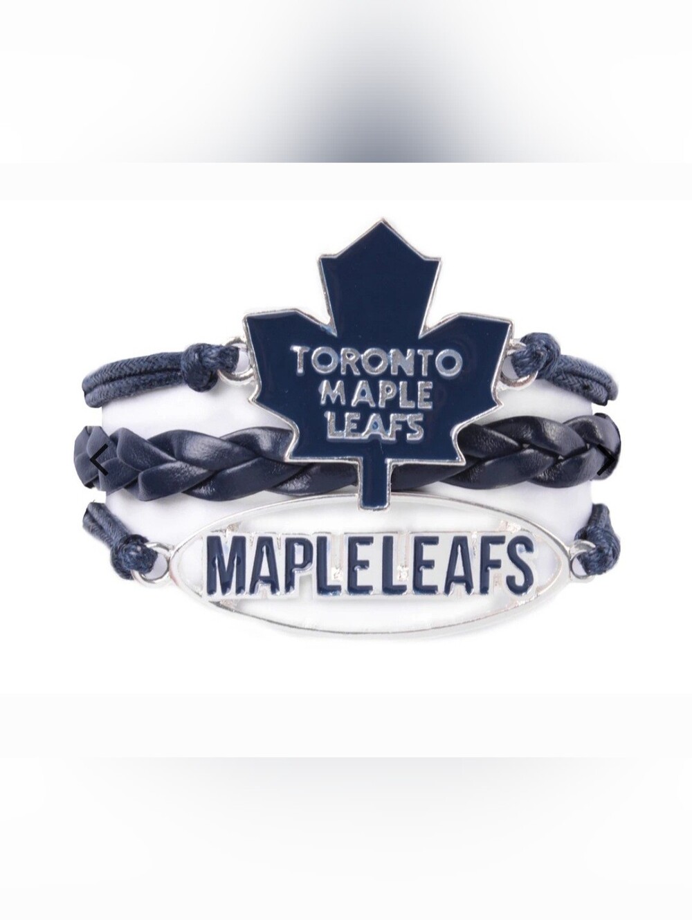 Ashley Bridget Toronto Maple Leafs blue and silver bracelet #hockey #NHL